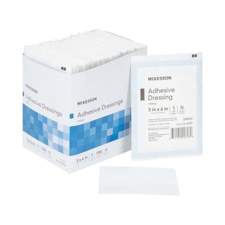 Mckesson White Adhesive Dressing, 3 x 4 Inch, 100PK 16-4273